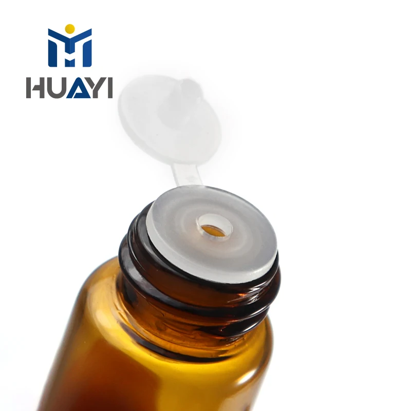 Wholesale Price Amber 2ml Mini Capacity Portable Glass Tube Vial Bottle With Plug And Plastic Screw Cap