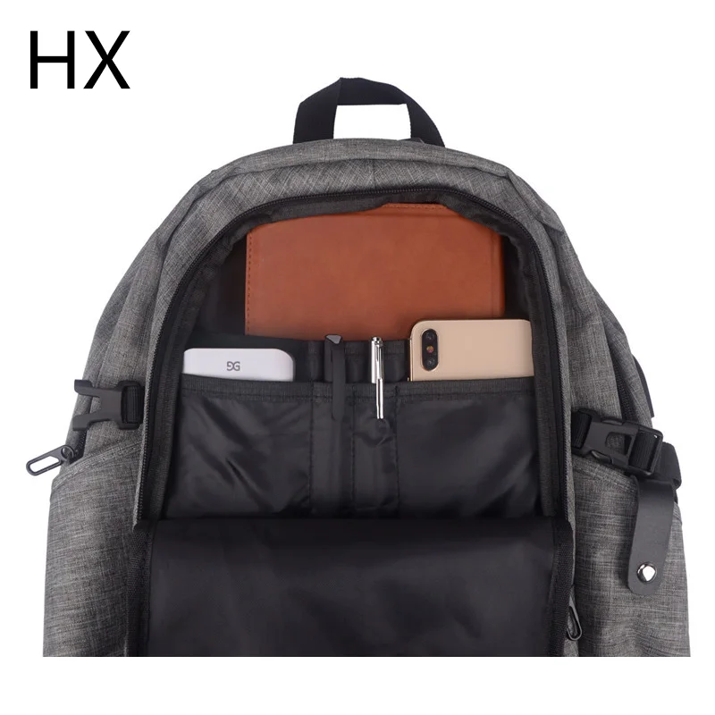 water proof USB charging custom made wholesaler grey laptop school other casual sports backpacks bags for man