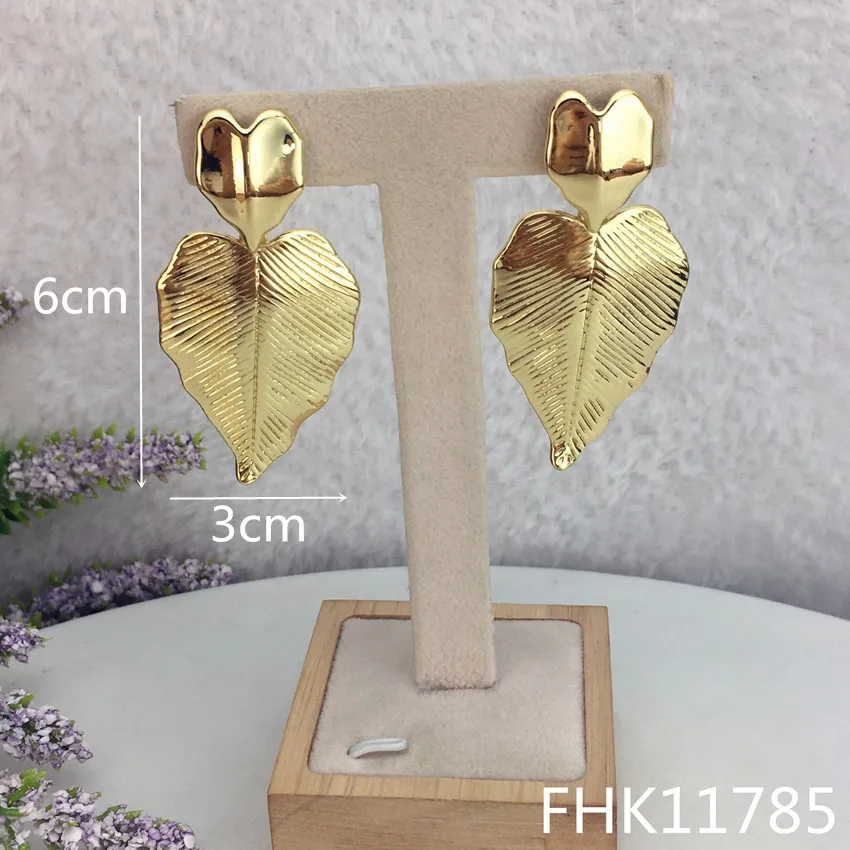 Yuminglai FHK11785  Hot Sales High Quality 18 k gold jewelry Fashion Elegant Italian Lady Earing daily wear earrings