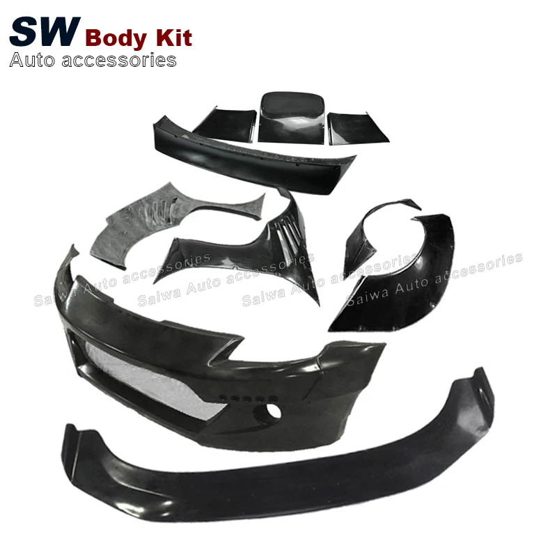 FRP Wide Body Kit for Nissan 350Z Upgrade RB Style Front Bumper Front Wheel Arches Fender Flare Rear Lip Diffuser Rear Wing