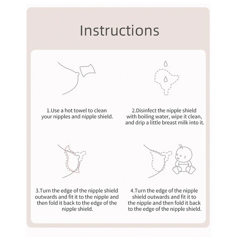 BPA Free Soft Silicone Food Grade Breastfeeding Mother Feed Nipples Guards Shield Protection With case
