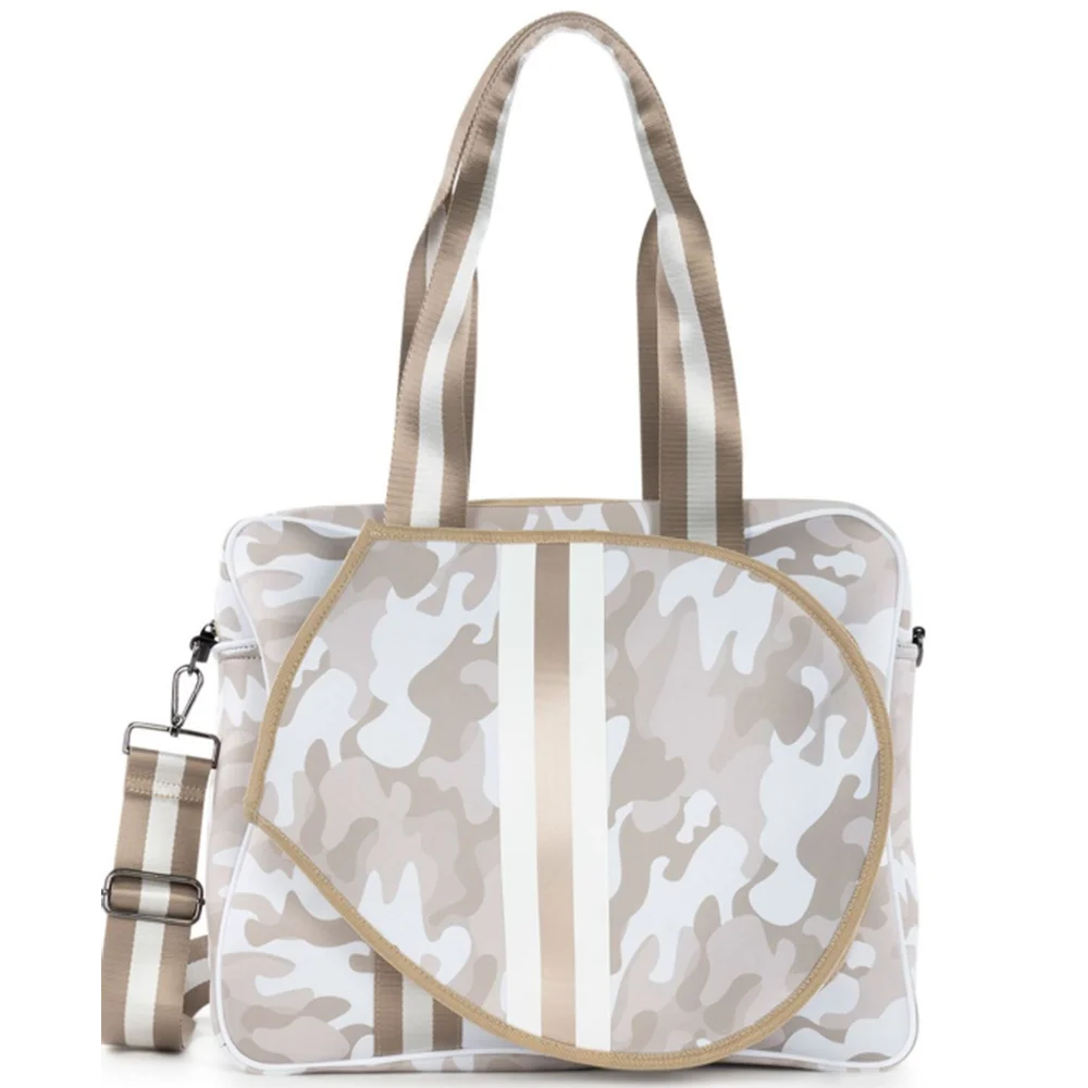 Custom Women And Men Neoprene Tennis Bag Large Travel Shoulder Handbag Female Duffle Bag Trip Waterproof Gym Spot Bags