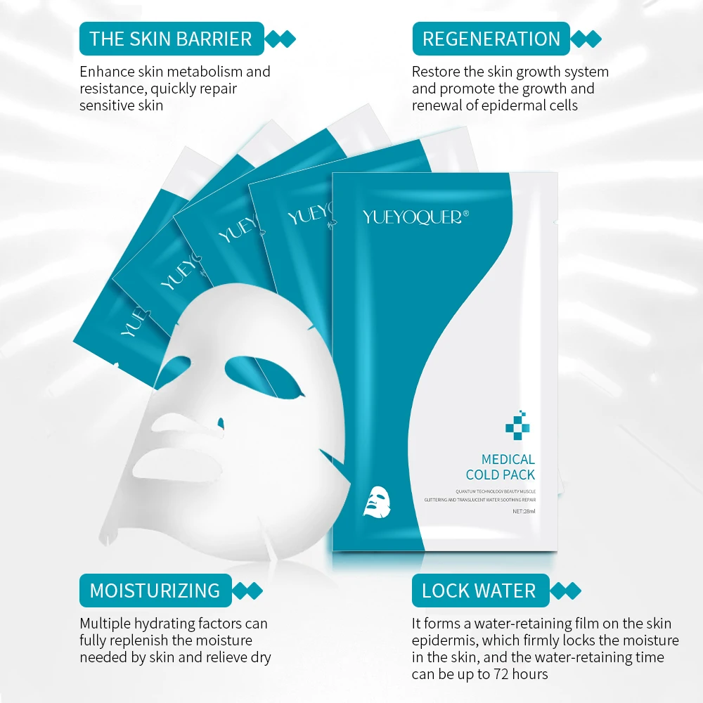 OEM/ODM Private Label Natural Skin Mask Repair sensitive skin red blood streaks and remove acne Cold Compress Face Mask