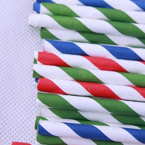 6mm fsc standard full colors printing 25pcs/100pcs packing Paper drinking straws