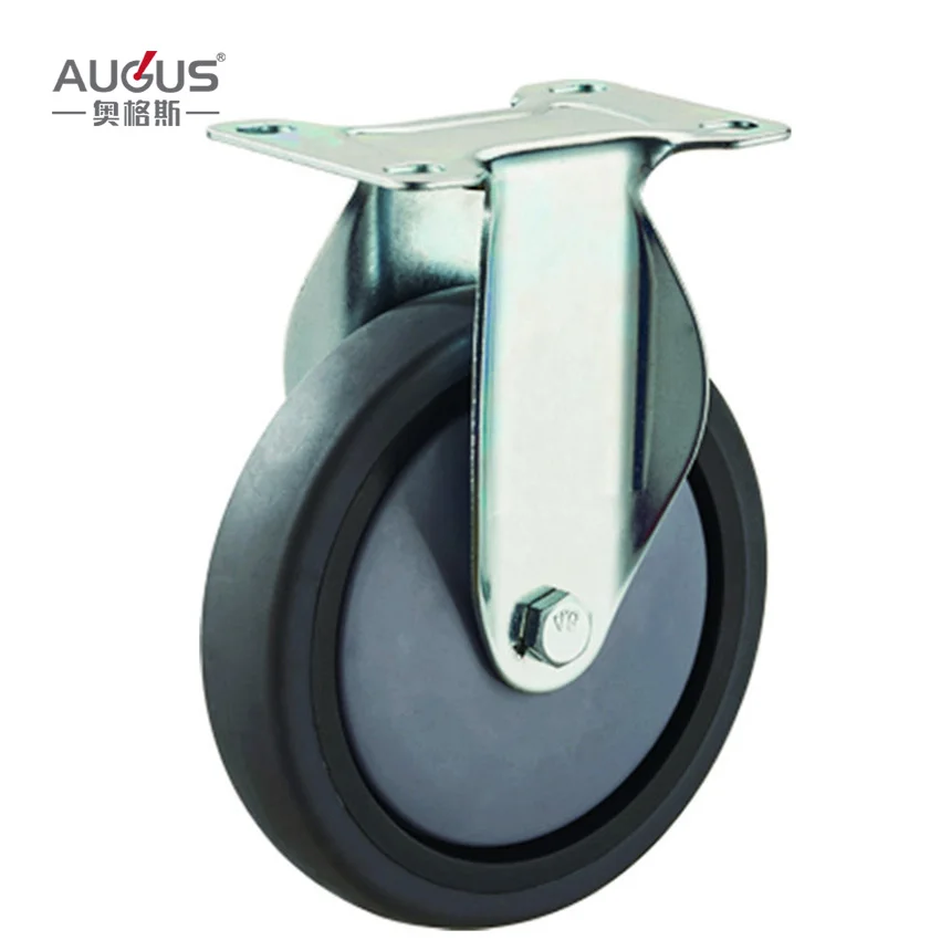 60kg 80kg loading capacity tpr caster wheel swivel with brake wheels for trolleys