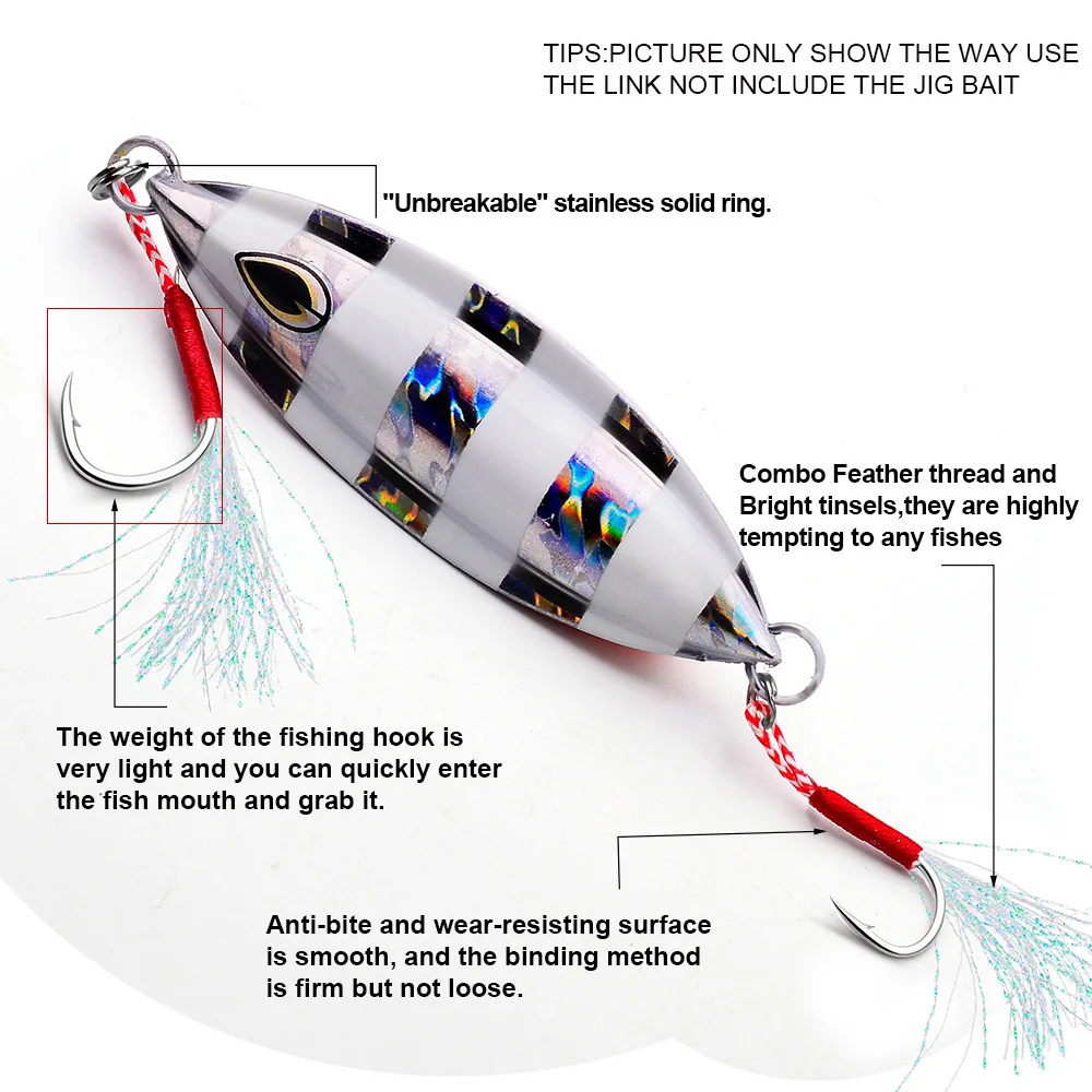 JETSHARK Wholesale Single Fishing Hook 11#-20# Bright Wire Black / Silver Bright Silk High Carbon Steel Jig Fishing Hook