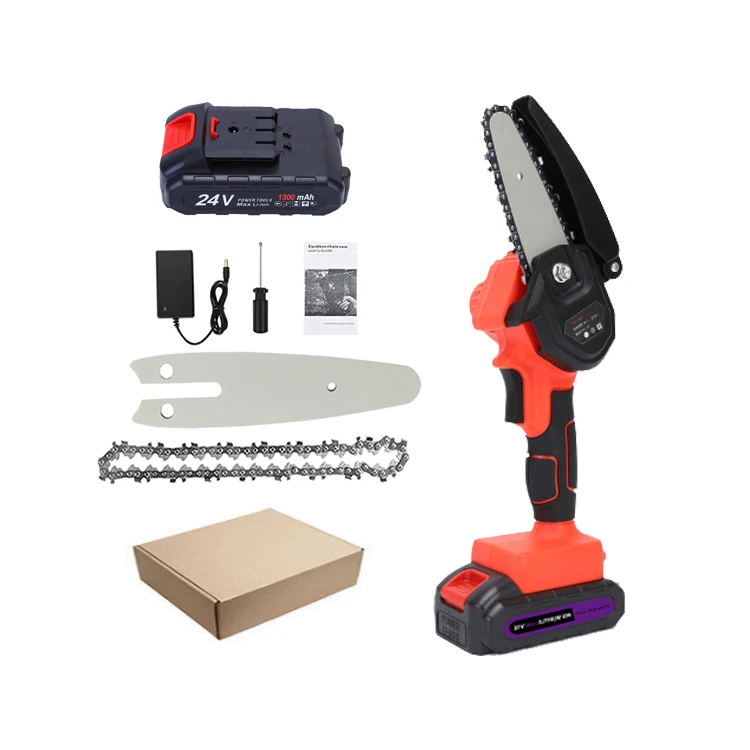 Портативная электрическая мини-бензопила для бетона, беспроводной цепной пильный станок для резания деревянных дверей, 21 в, 4 дюйма
