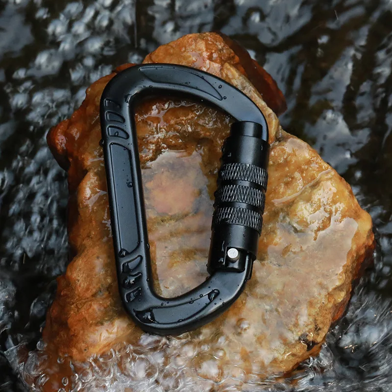 Aluminum Carabiner 23KN automatic mountaineering climbing safety buckle backpack kettle quick hanging tent lock