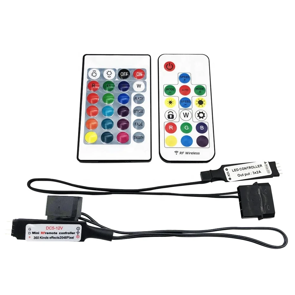 Цветная (RGB) RF контроллер Molex 4pin блок питания для корпуса компьютера светодиодное освещение 3Pin 5V или 4Pin 12V D-RGB сплиттер интерфейс передачи и синхронизации концентратор