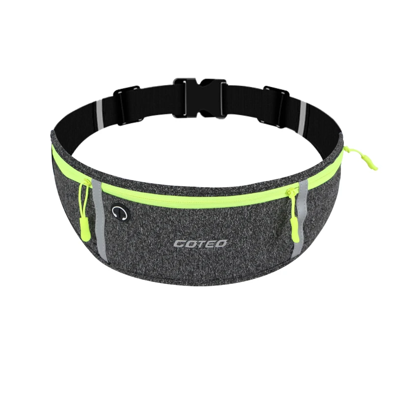 
custom logo Waterproof running custom waist bag reflective running belt with bottle holder gym sports running men fanny pack 