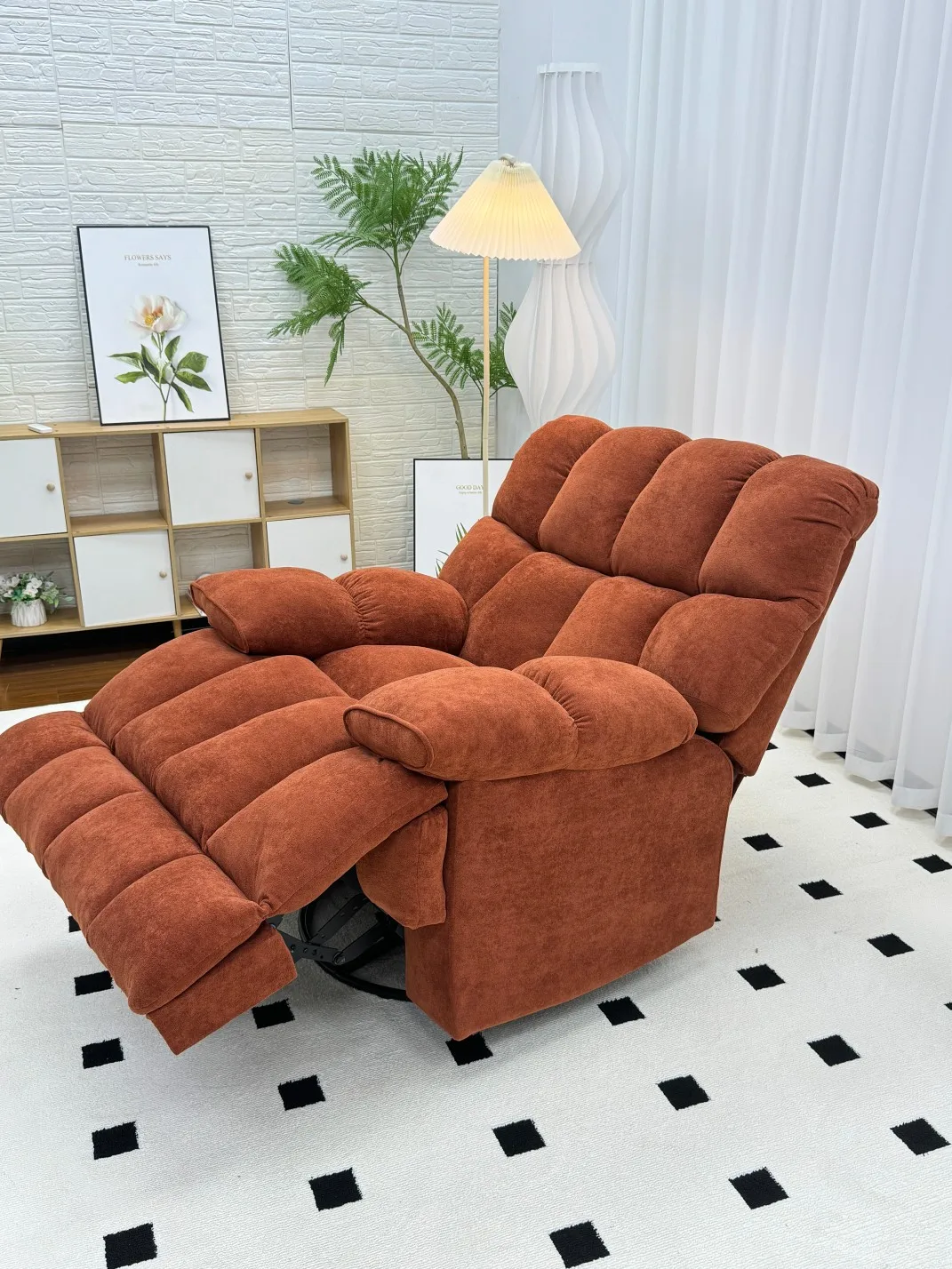 Smart Living Room Furniture Luxury Functional Sofa Chair Electric Remote Control Rotatable Rocking Reclining Sofa Set