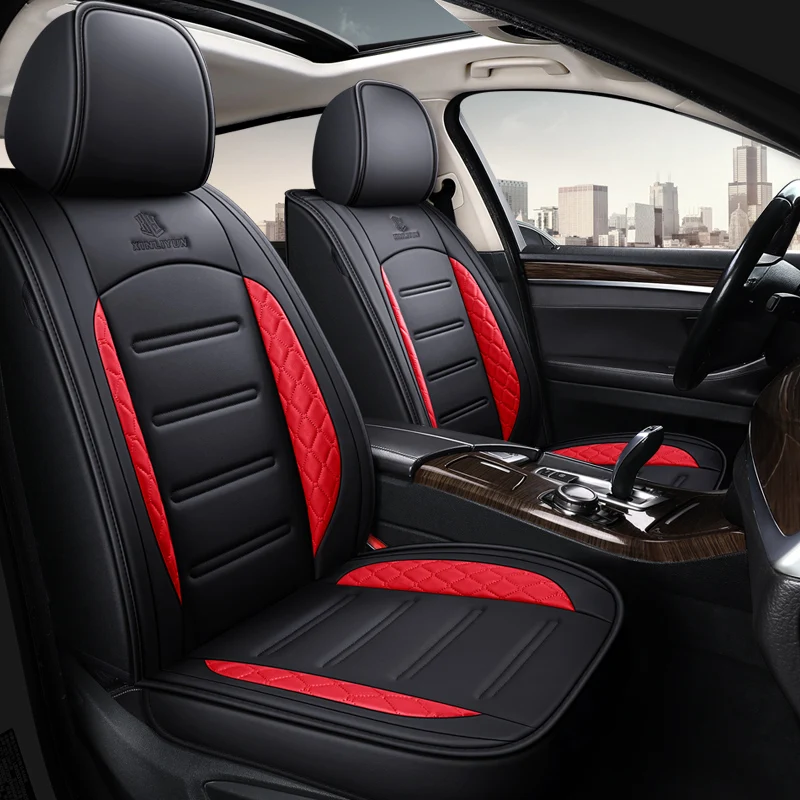 5D Leather Universal Fit Set Non-Slip Automotive Vehicle Cushion Cover Waterproof Car Seat Covers
