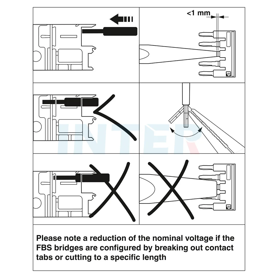 3030213 FBS 10-5 Din Rail Terminal Fixed Bridge Plug-in Bridge Terminal Block Jumper