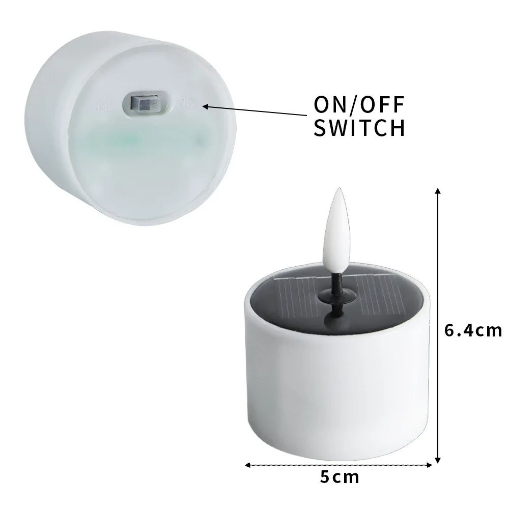 Flameless LED Solar Flickering Candles Night Lights