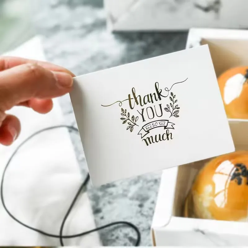 Whosale factory custom thank you card printed free design for birthday gift decoration greeting card