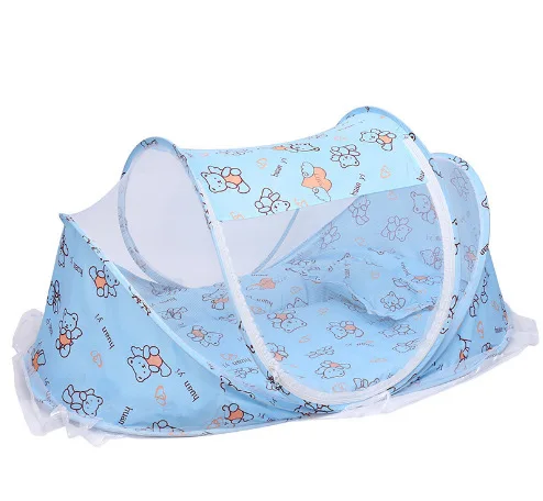 Folding home travel sleep cushion pillow mosquito net with sleeping pads pillows mosquito nets beds with zippers