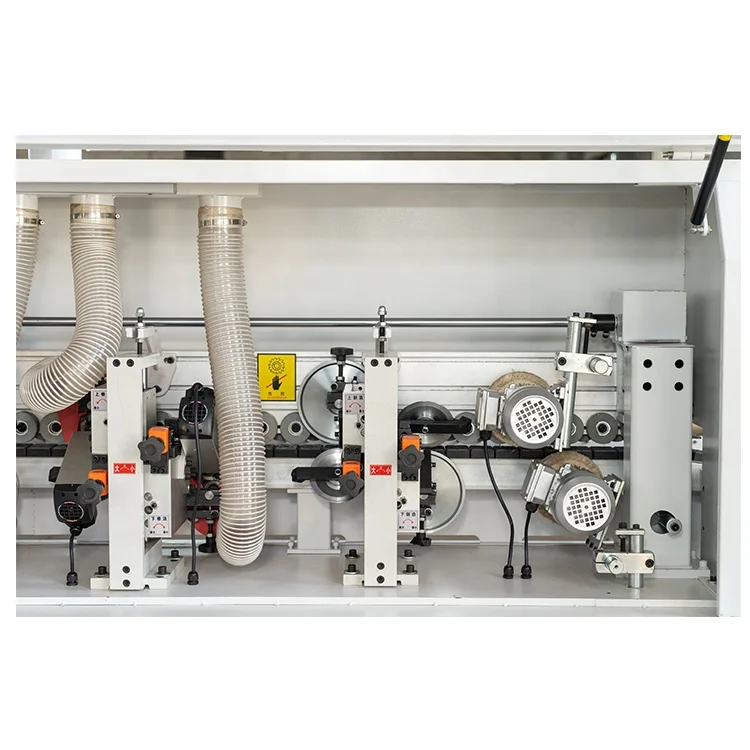 Semi Automatic Edge Banding Machine With Gluing Fine Trimming Scrapping And Buffing