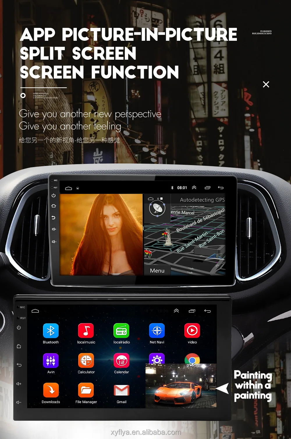 Multi-Language Android System Mobil Internet Car Stereo GPS Navigation Car DVD Player