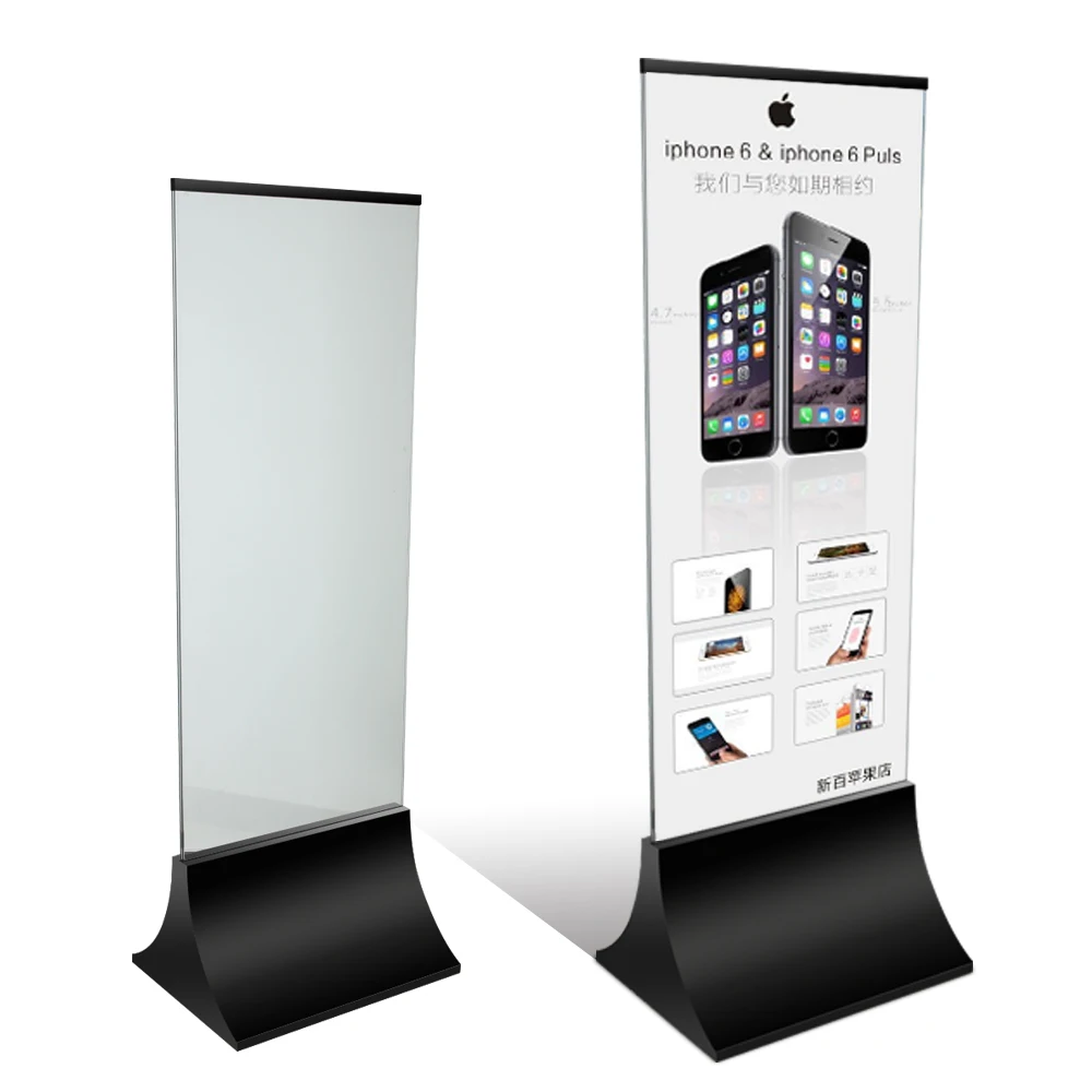 Double Sided Floor Standing Advertising Display metal poster display stand photo frame poster stand for advertising display