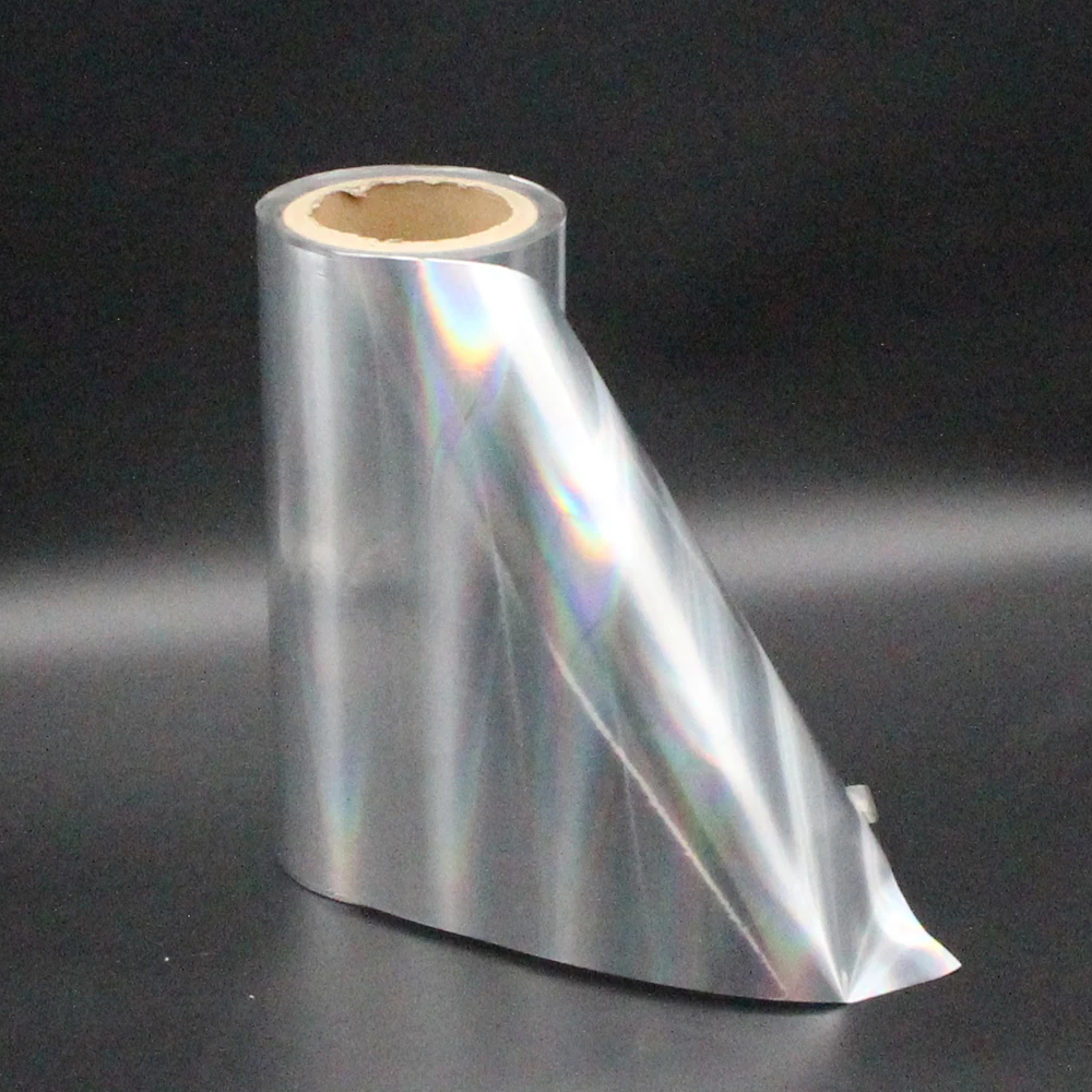 Custom Holographic Customize Print Hologram Hot Lamination Foil PET Pouch Wrapper Package Rainbow Plastic Laser Film