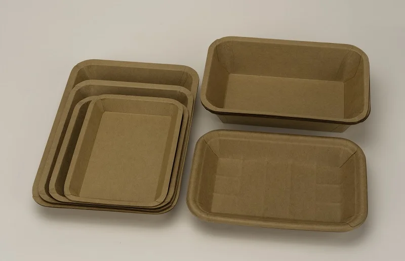 Disposable Biodegradable Paper Food Tray for Sushi Cake Meat Hot Dog at Street Snack Shop BBQ Packing