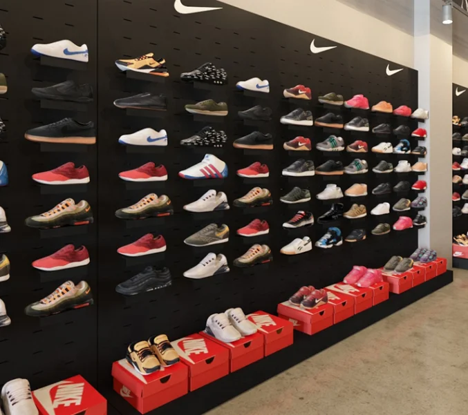 Wall Mount Shoes Display Rack shelves wall mounted sneaker display shoe store wall display