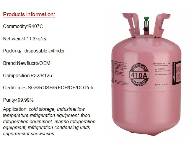 Car  Floron AC Gas  Refrigerant Gas R410A For Air-conditioner