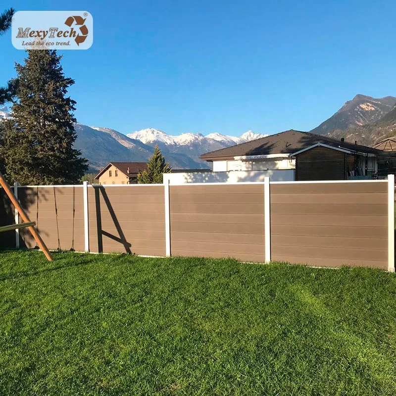 
Mecofence wpc garden fence panel with aluminium post 