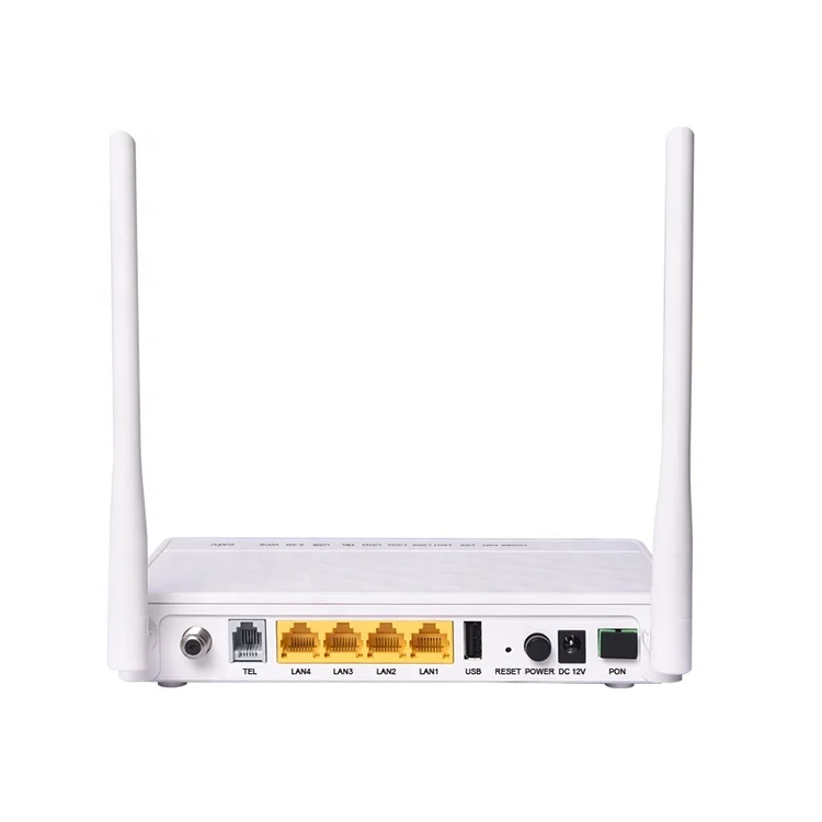 1GE+3FE+1VOIP+2.4G WIFI+CATV xpon onu ftth gpon onu 4 ports 5dBi 2 antenna  support OEM gpon Gepon ONU compatible with ZTE HUAWE