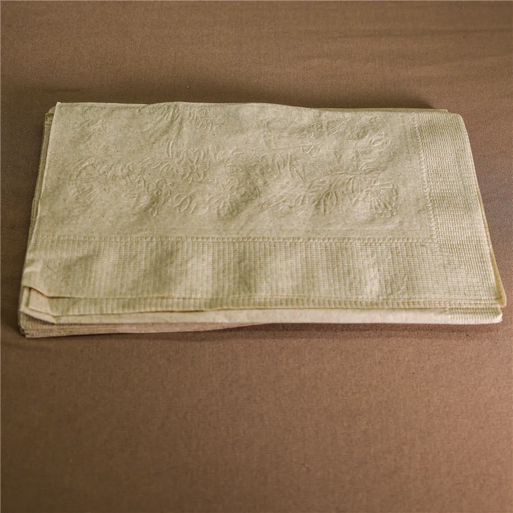 Коричневые бумажные обеденные салфетки 2Ply 40*40 для ресторана