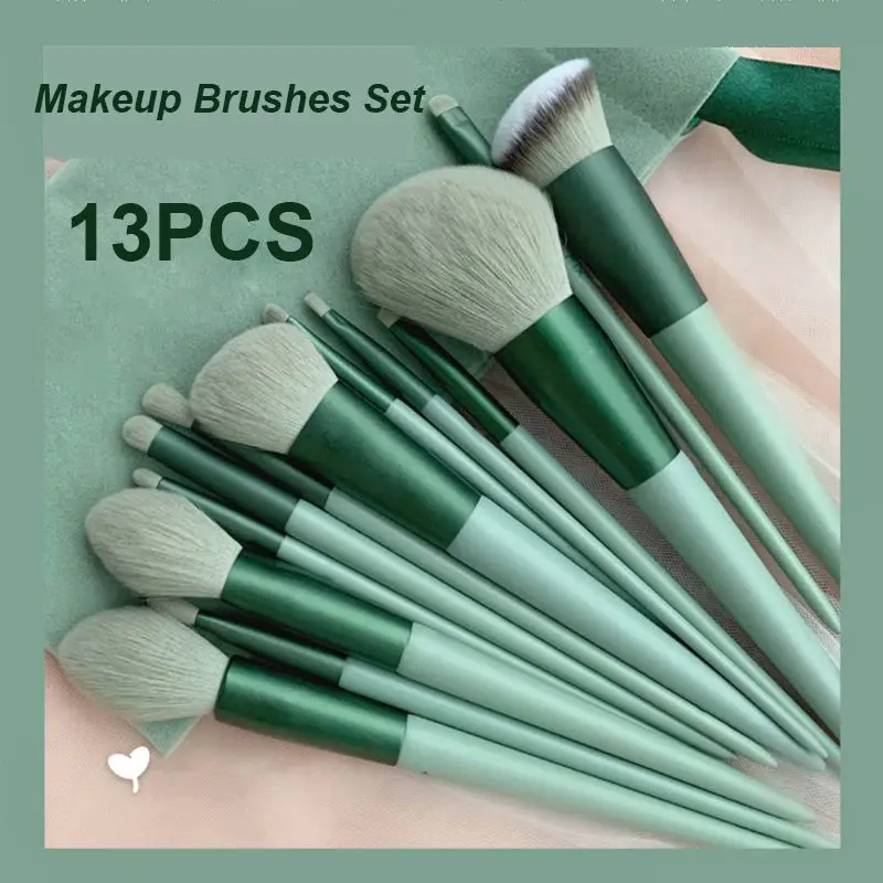 13 PCS Makeup Brushes Set Eye Shadow Foundation Women Cosmetic Brush Eyeshadow Blush Powder Blending Beauty Soft Make Up Tools