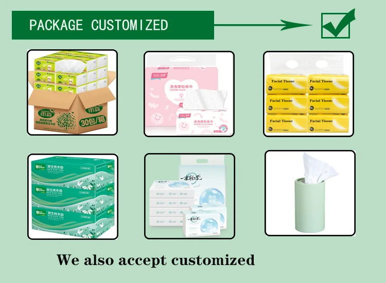 Factory Customized Tissue Paper Facial Tissue Virgin Wood Pulp 3 Ply Box Facial Tissue Paper for Office