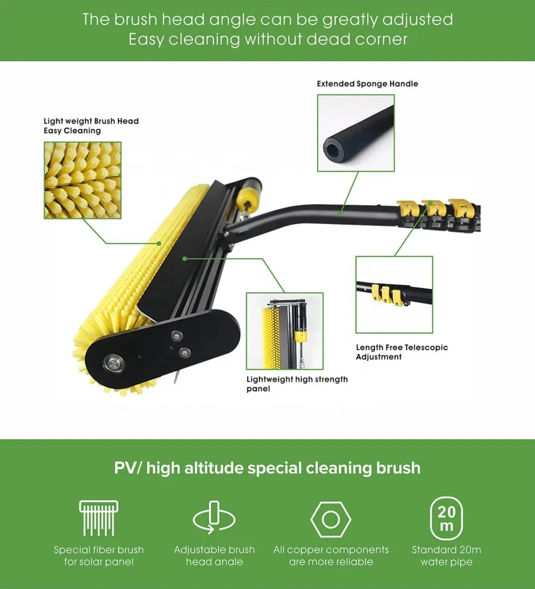 High Efficiency Dry Cleaning Solar Panel Cleaning Brush 7.2m Solar Panel Cleaning Machine Equipment