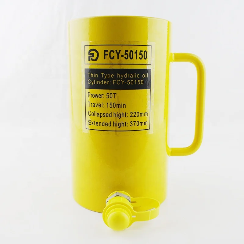 Extended Single Double Acting Separated Hydraulic Pump FCY-50150 Output 50T Stroke 150MM  Hydraulic Cylinder Jack