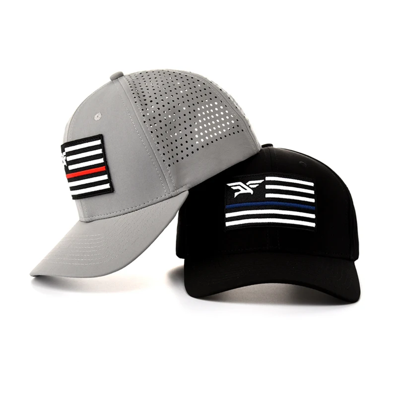 Custom Logo Men Women Laser Cut Hole Perforated Gorros Gorras Structured Sport Golf Baseball Hat