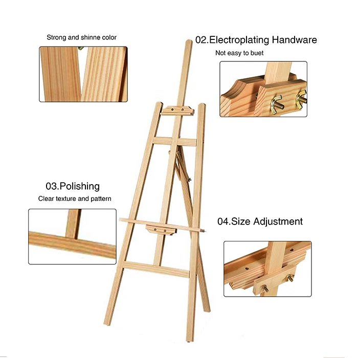 High Quality Stretched Canvas Painting Easel Stand 175cm Studio Outdoor Drawing