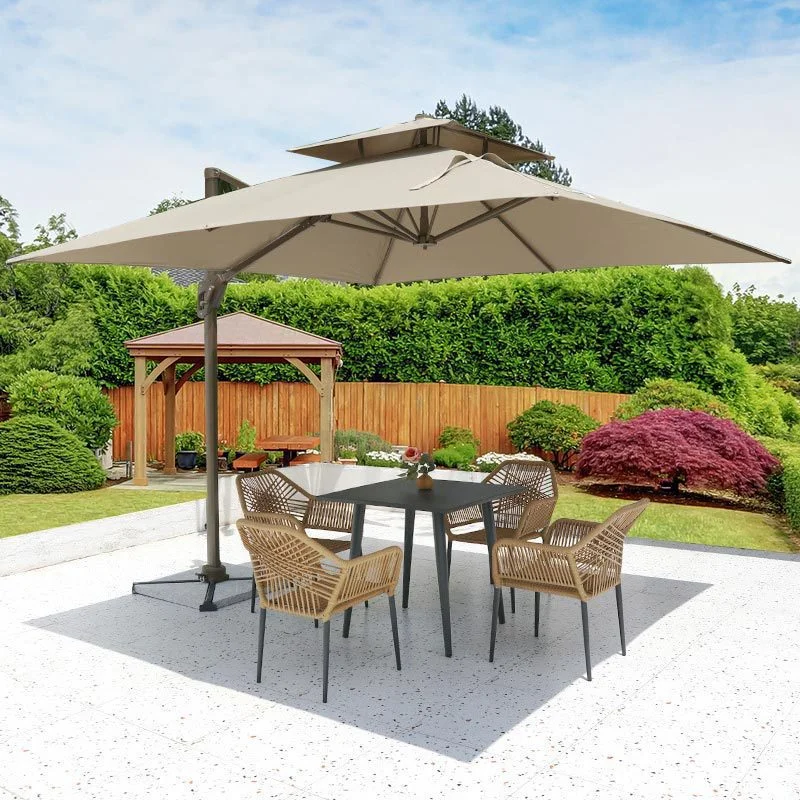HWZY-03 Modern Outdoor Set Sectional Rattan Table and Chair Metal Furniture for Hotel Park Courtyard or Hall