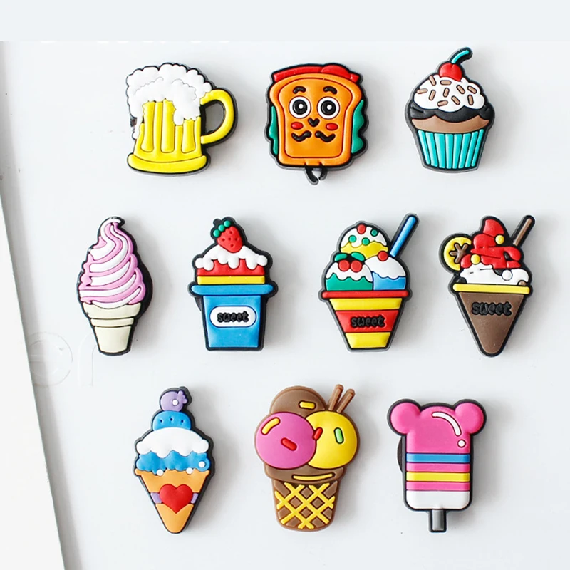 Customized Made Picture Fridge Magnets Cartoon Ice Cream Colorful Custom Photo Fridge Magnet Glass Wholesale Tourist Souvenir