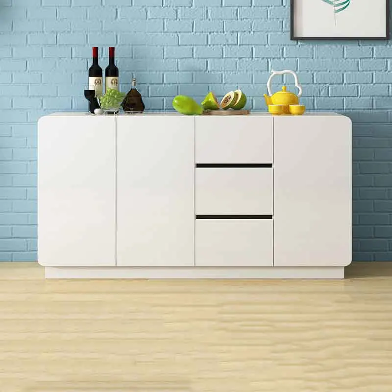 Custom Design Hot Seller with Tableware Display Cabinet Living Room Sideboard High-end White Wooden Modern Minimalist Locker