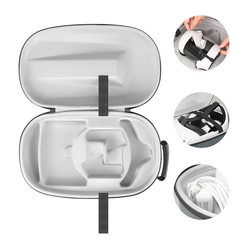 travel zipper case 3D EVA VR case for Oculus Quest 2 VR Gaming Headset Controllers Accessories