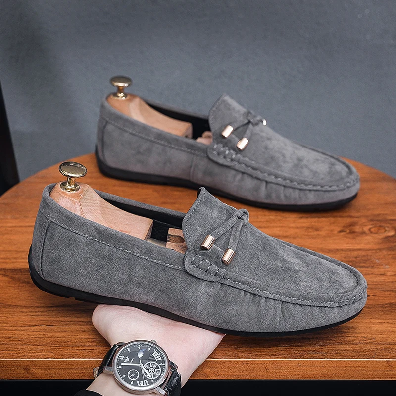 A01 Ready High Quality Man Loafers Comfort Suede Driver Shoe Men Oxford Dress Shoes New Design Casual Shoes