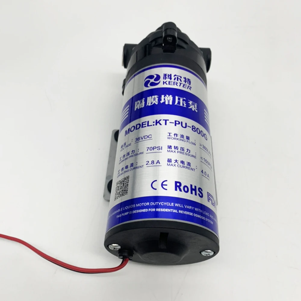 Kerter Water filter 800G 36V High Pressure Diaphragm Booster Pump for Reverse Osmisis  Membrane