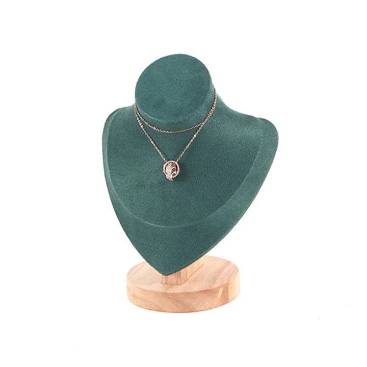 High quality velvet mannequin model display stand holder pendant chain necklace stand jewellery display  for luxury jewelry
