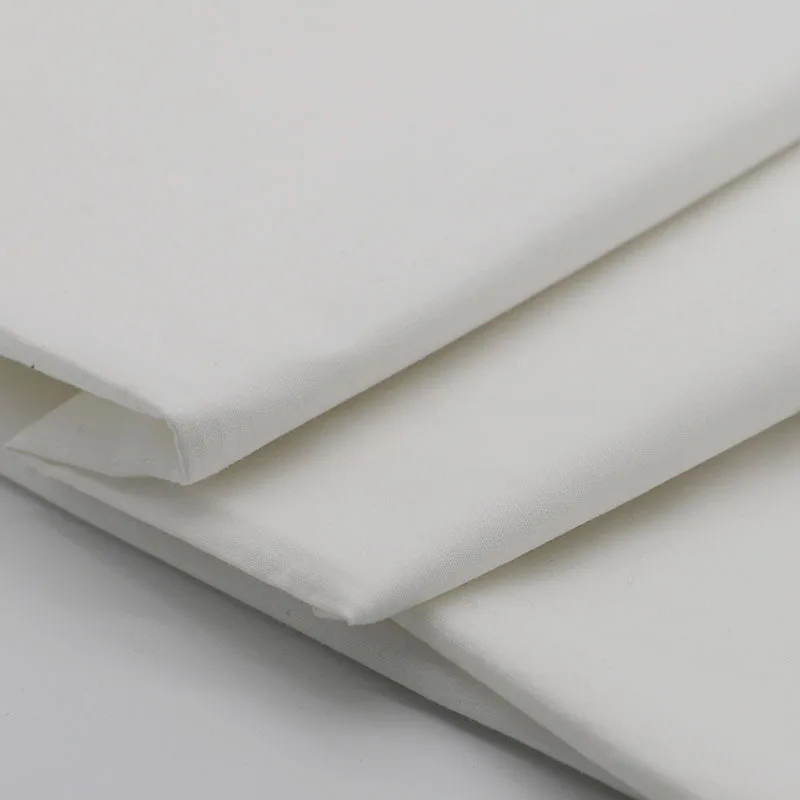 White 100% combed cotton yarn 300cm wide sheet fabric  plain cotton fabric rolls