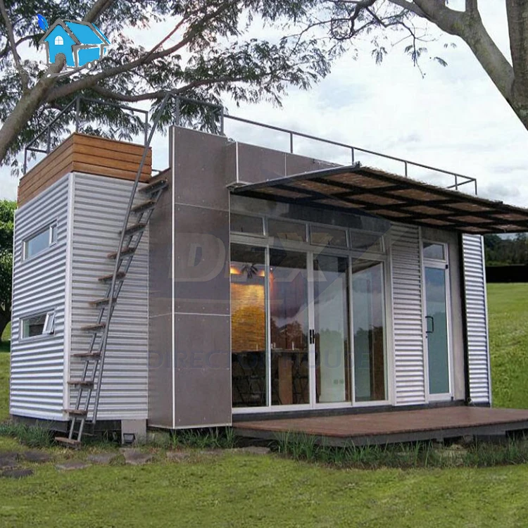Recreational vehicle modern shipping container house with modular design steel structure prefab