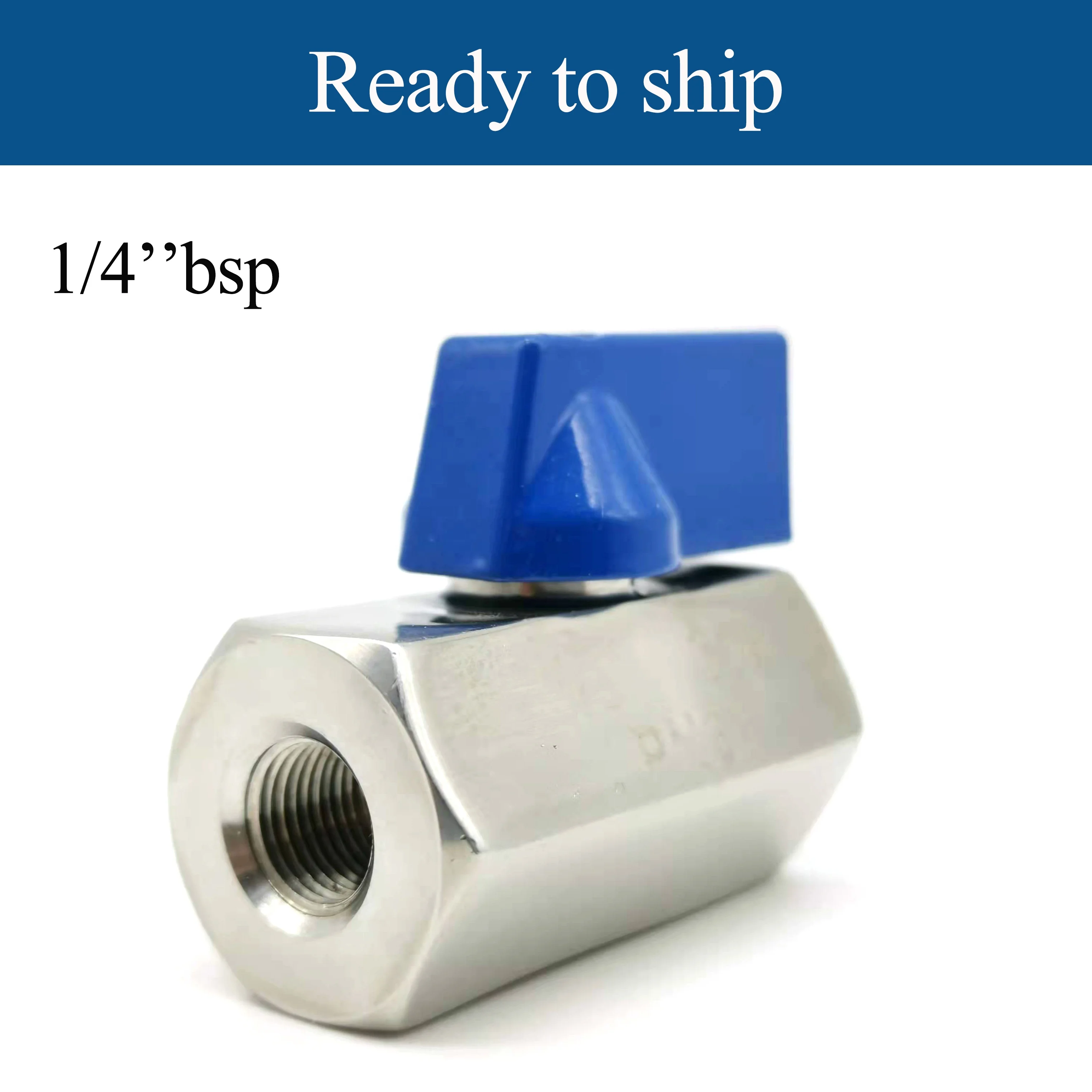 Instrument compact Ball Valve Shutoff valve Stainless Steel Mini Ball Valve 1/4 with Handle for Gas/Water/Oil