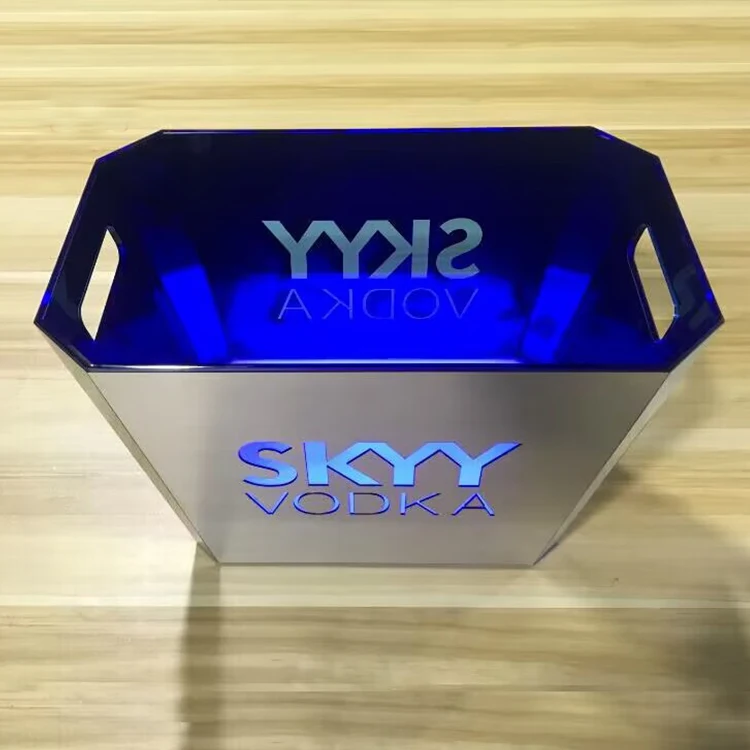 Factory Direct Selling Square Plastic Ice Bucket Insulation Ice Bucket Bar Special Red Wine Bucket