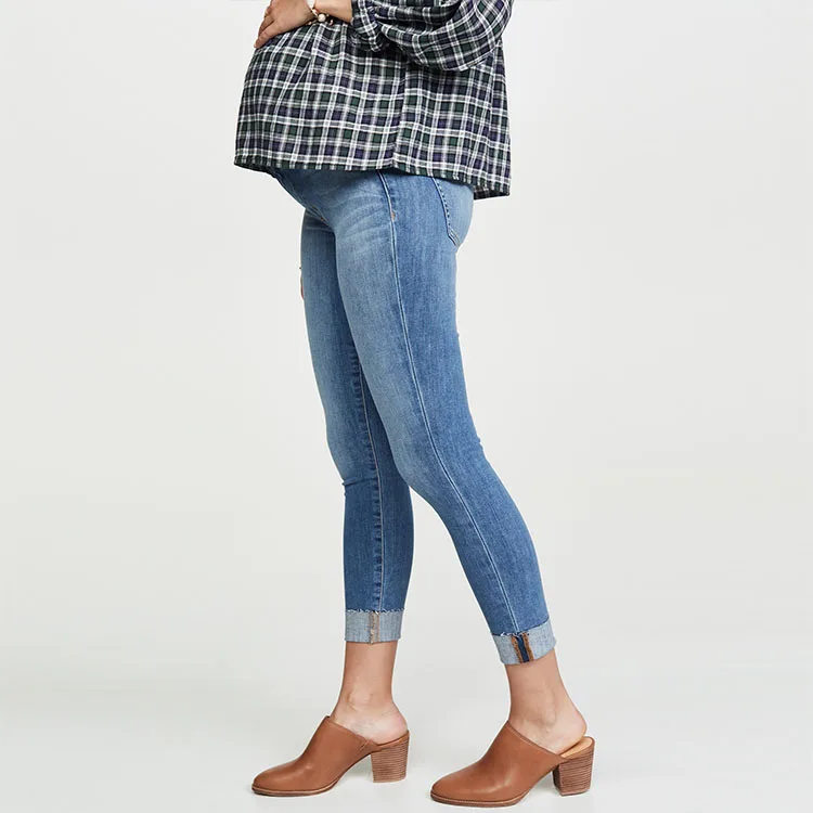 Джинсы для беременных большого размера с боковой панелью