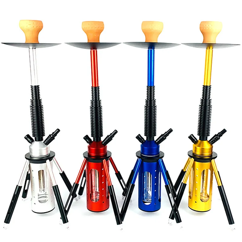 High quality Rocket Led Shisha Hookah Stainless Steel metal Glass Hookah Accessories Sheesha Shesha