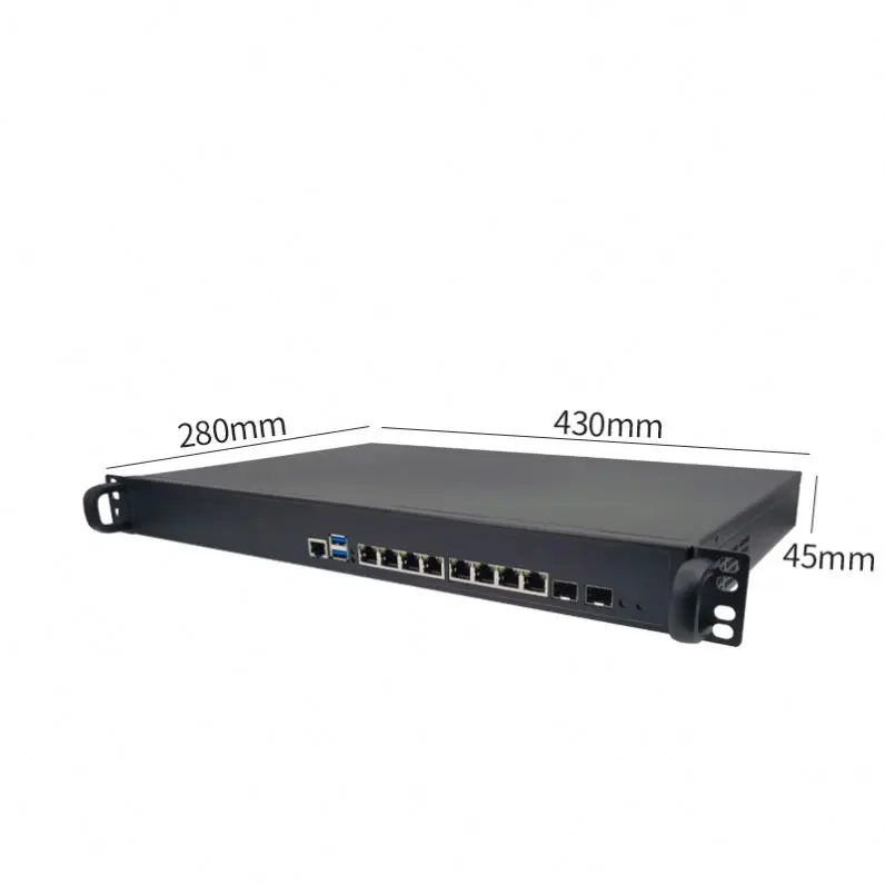I5-3380M 1U firewall 8LAN 4*SFP 82574L/i225/i226 1/2.5Gbps 2*1G/10G SFP support i3 i5 i7 Pfsense PC security server
